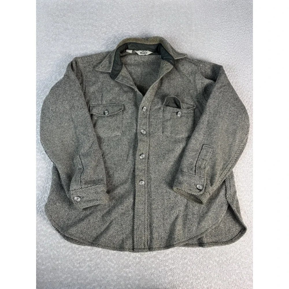 Vtg 70s Woolrich Mens ‎ Heavy Wool Flannel Shirt Jacket  Long Sleeve Sz XL
